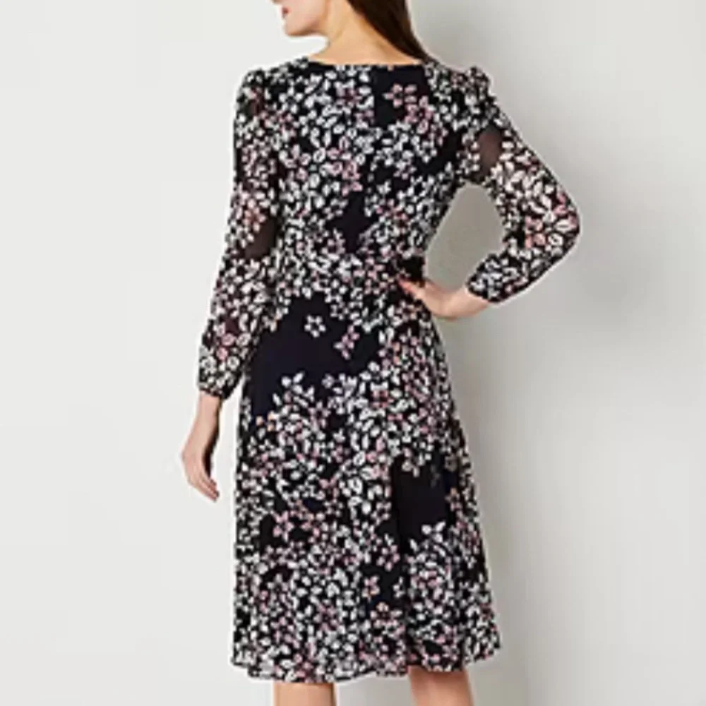 R & K Originals Sleeveless Floral Midi Fit + Flare Dress - NWT - Picture 4 of 4